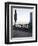 Terrace at the Elbufer, Fog in the Harbour, Holzhafen, Hanseatic City of Hamburg, Germany-Axel Schmies-Framed Photographic Print