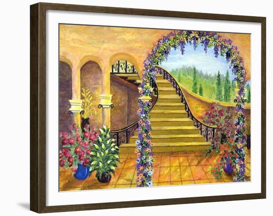 Terrace Garden-Bonnie B. Cook-Framed Giclee Print