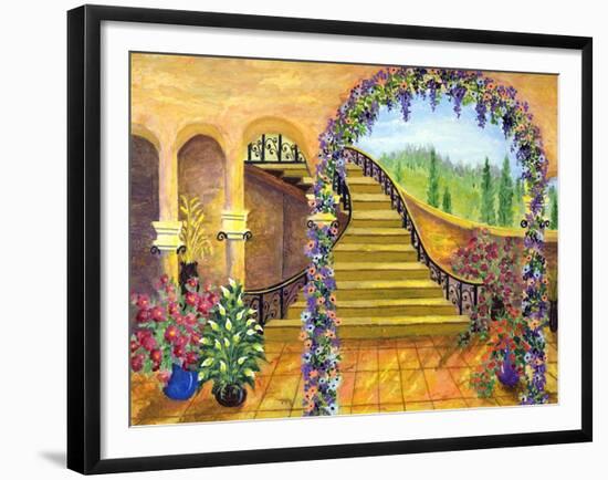 Terrace Garden-Bonnie B. Cook-Framed Giclee Print