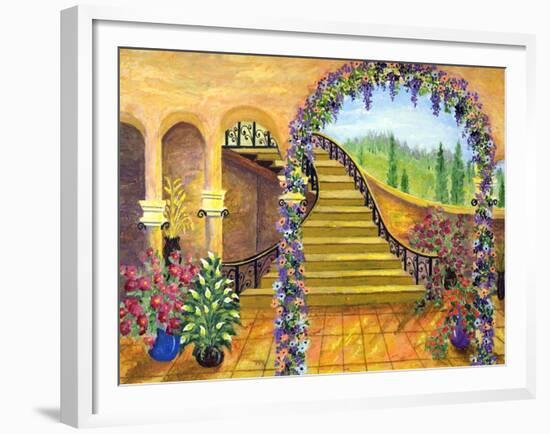 Terrace Garden-Bonnie B. Cook-Framed Giclee Print