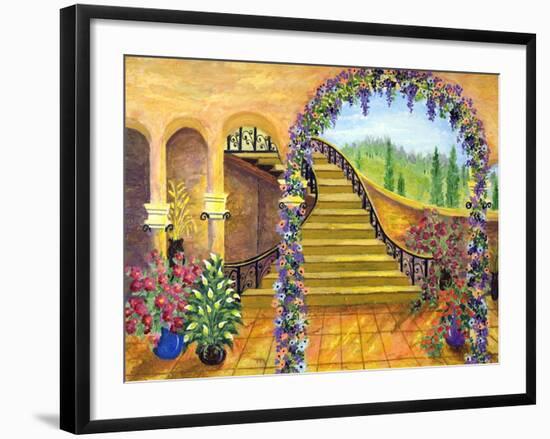 Terrace Garden-Bonnie B. Cook-Framed Giclee Print