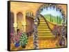 Terrace Garden-Bonnie B. Cook-Framed Stretched Canvas