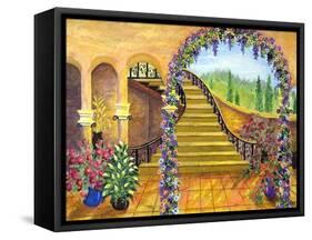 Terrace Garden-Bonnie B. Cook-Framed Stretched Canvas