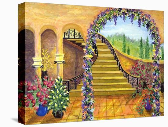 Terrace Garden-Bonnie B. Cook-Stretched Canvas
