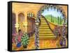 Terrace Garden-Bonnie B. Cook-Framed Stretched Canvas