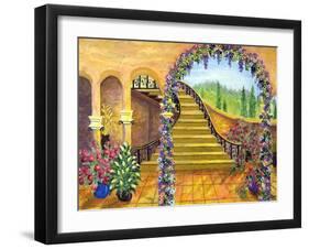 Terrace Garden-Bonnie B. Cook-Framed Giclee Print