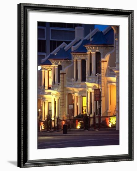 Terrace Houses, Stuart Street, Dunedin, New Zealand-David Wall-Framed Photographic Print