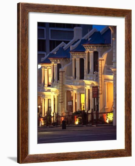 Terrace Houses, Stuart Street, Dunedin, New Zealand-David Wall-Framed Photographic Print