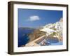 Terrace in Oia, Santorini, Cyclades, Greek Islands, Greece, Europe-Papadopoulos Sakis-Framed Photographic Print