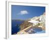 Terrace in Oia, Santorini, Cyclades, Greek Islands, Greece, Europe-Papadopoulos Sakis-Framed Photographic Print