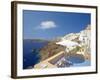 Terrace in Oia, Santorini, Cyclades, Greek Islands, Greece, Europe-Papadopoulos Sakis-Framed Photographic Print