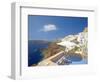 Terrace in Oia, Santorini, Cyclades, Greek Islands, Greece, Europe-Papadopoulos Sakis-Framed Photographic Print