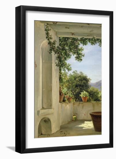 Terrace in Sorrento, 1834-Thomas Fearnley-Framed Giclee Print