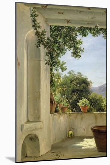 Terrace in Sorrento, 1834-Thomas Fearnley-Mounted Giclee Print