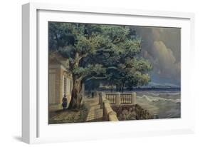 Terrace in the Monplaisir Palace, Peterhof, 1847-Alexander Matveyevich Dorogov-Framed Giclee Print