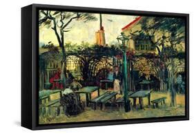 Terrace of a Cafe-Vincent van Gogh-Framed Stretched Canvas