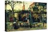 Terrace of a Cafe-Vincent van Gogh-Stretched Canvas