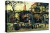 Terrace of a Cafe-Vincent van Gogh-Stretched Canvas