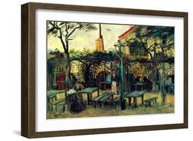 Terrace of a Cafe-Vincent van Gogh-Framed Premium Giclee Print