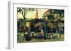 Terrace of a Cafe-Vincent van Gogh-Framed Premium Giclee Print