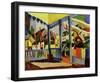 Terrace of a House in St Germain 1914-Auguste Macke-Framed Giclee Print