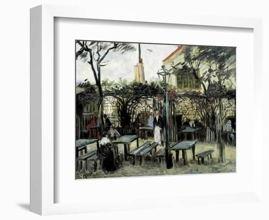 Terrace of the Café "La Guinguuette"-Vincent van Gogh-Framed Art Print