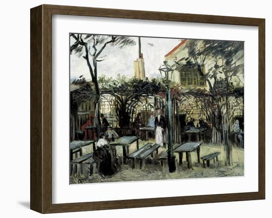 Terrace of the Café "La Guinguuette"-Vincent van Gogh-Framed Art Print