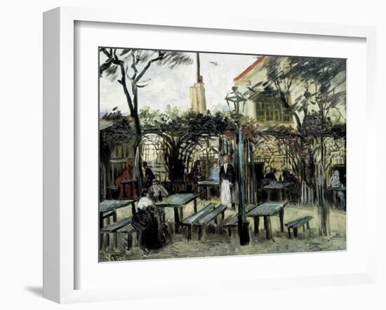 Terrace of the Café "La Guinguuette"-Vincent van Gogh-Framed Art Print