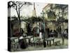 Terrace of the Café "La Guinguuette"-Vincent van Gogh-Stretched Canvas