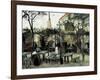 Terrace of the Café "La Guinguuette"-Vincent van Gogh-Framed Art Print