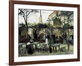 Terrace of the Café "La Guinguuette"-Vincent van Gogh-Framed Art Print