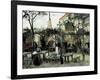 Terrace of the Café "La Guinguuette"-Vincent van Gogh-Framed Art Print