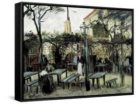 Terrace of the Café "La Guinguuette"-Vincent van Gogh-Framed Stretched Canvas