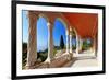 Terrace of Villa Hanbury at Hanbury Botanic Gardens near Ventimiglia, Province of Imperia, Italy-null-Framed Premium Giclee Print