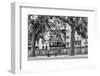 Terrace on the Moselle, river, man, bank, Metz, Département Moselle, region Alsace-Champagne-Ardenn-Klaus Neuner-Framed Photographic Print