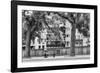 Terrace on the Moselle, river, man, bank, Metz, Département Moselle, region Alsace-Champagne-Ardenn-Klaus Neuner-Framed Photographic Print