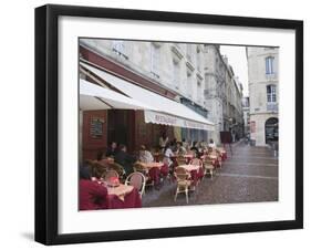 Terrace Seating at Restaurant in Place Saint-Pierre, Bordeaux, Gironde, France, Europe-Hazel Stuart-Framed Photographic Print