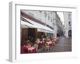 Terrace Seating at Restaurant in Place Saint-Pierre, Bordeaux, Gironde, France, Europe-Hazel Stuart-Framed Photographic Print