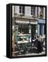 Terrace Tables Outside the Many Cafes and Restaurants on Rue De Lille in Old Quarter of Boulogne-Hazel Stuart-Framed Stretched Canvas