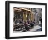 Terrace Tables Outside the Many Cafes and Restaurants on Rue De Lille in Old Quarter of Boulogne-Hazel Stuart-Framed Photographic Print