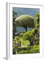 Terrace with Giant Topiary, Villa Barbonella, Lake Como, Lombardy, Italy, Europe-James Emmerson-Framed Photographic Print