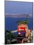 Terrace with Sea View, Santorini, Greece-Keren Su-Mounted Photographic Print