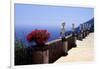 Terrace with Statues and Amalfi Coast View-George Oze-Framed Photographic Print