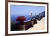 Terrace with Statues and Amalfi Coast View-George Oze-Framed Photographic Print