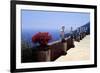 Terrace with Statues and Amalfi Coast View-George Oze-Framed Photographic Print