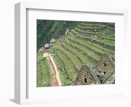Terraced Fields at Machu Picchu-Dave G. Houser-Framed Photographic Print