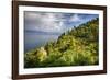 Terraced Hillside at the Coast, Portofino, Italy-George Oze-Framed Photographic Print