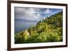 Terraced Hillside at the Coast, Portofino, Italy-George Oze-Framed Photographic Print