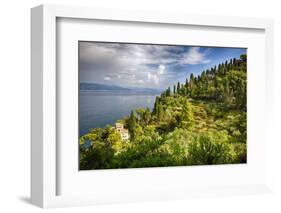 Terraced Hillside at the Coast, Portofino, Italy-George Oze-Framed Photographic Print