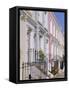 Terraced Houses and Wrought Iron Railings, Kensington, London, England, UK-Mark Mawson-Framed Stretched Canvas